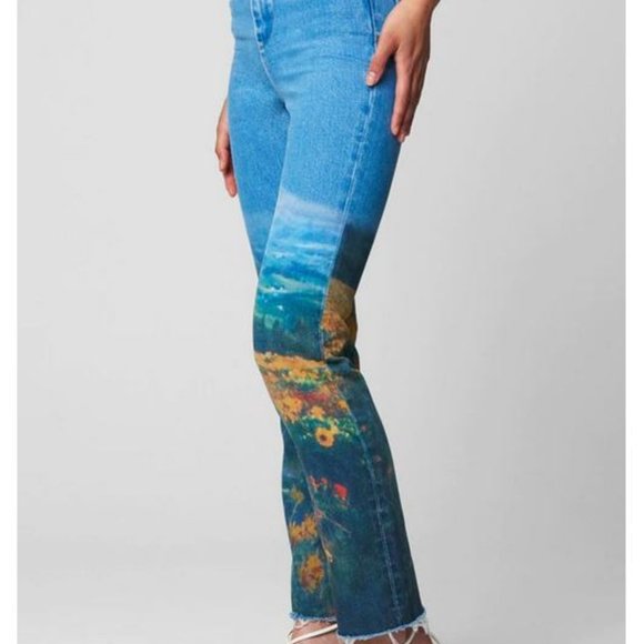 BLANK NYC - Flower Field Design Jean - US Size 24 Waist - Picture 3 of 4